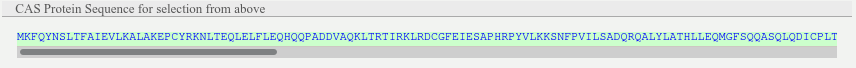 Cas protein sequence