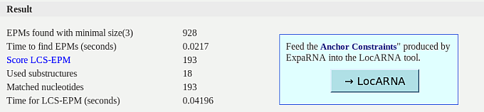 ExpaRNA Output Sample